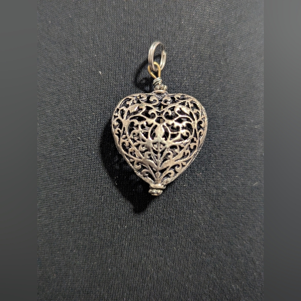 Elegant Silver Heart Pendant